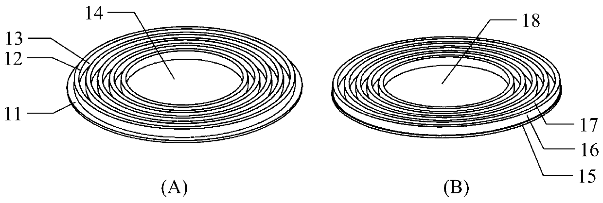 Dielectric elastic microfluid liquid lens of sandwich structure and manufacturing method thereof