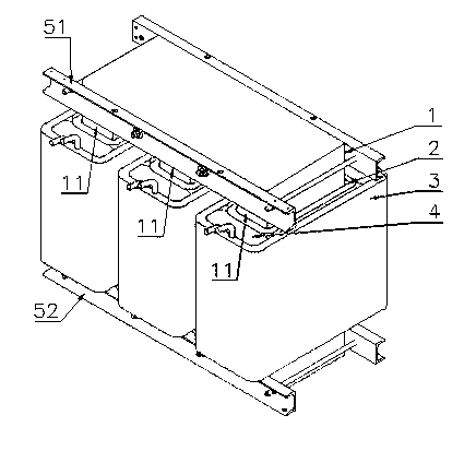 Epoxy resin pouring dry type transformer for electric locomotive