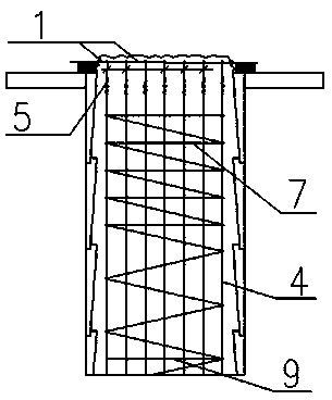 Manufacturing and mounting method and auxiliary mounting device for reinforcement cage in pile hole