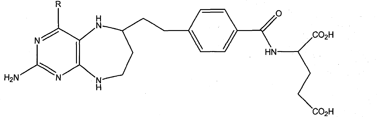 Folacin analogue, and salt of folacin analogue in use for medical treatment