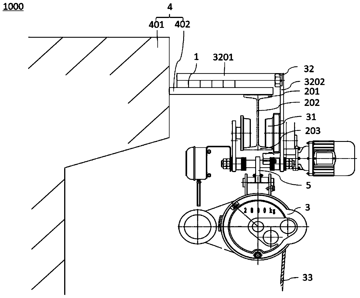 Electricity taking device of steel grabbing machine