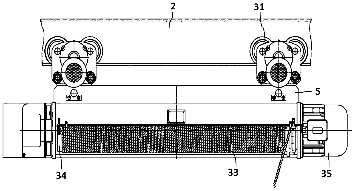 Electricity taking device of steel grabbing machine