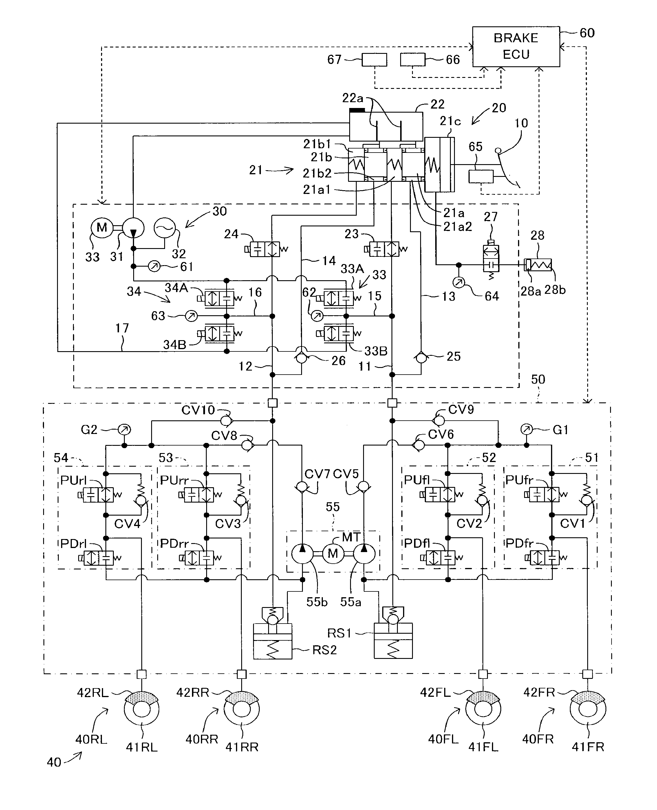 Brake device for vehicle