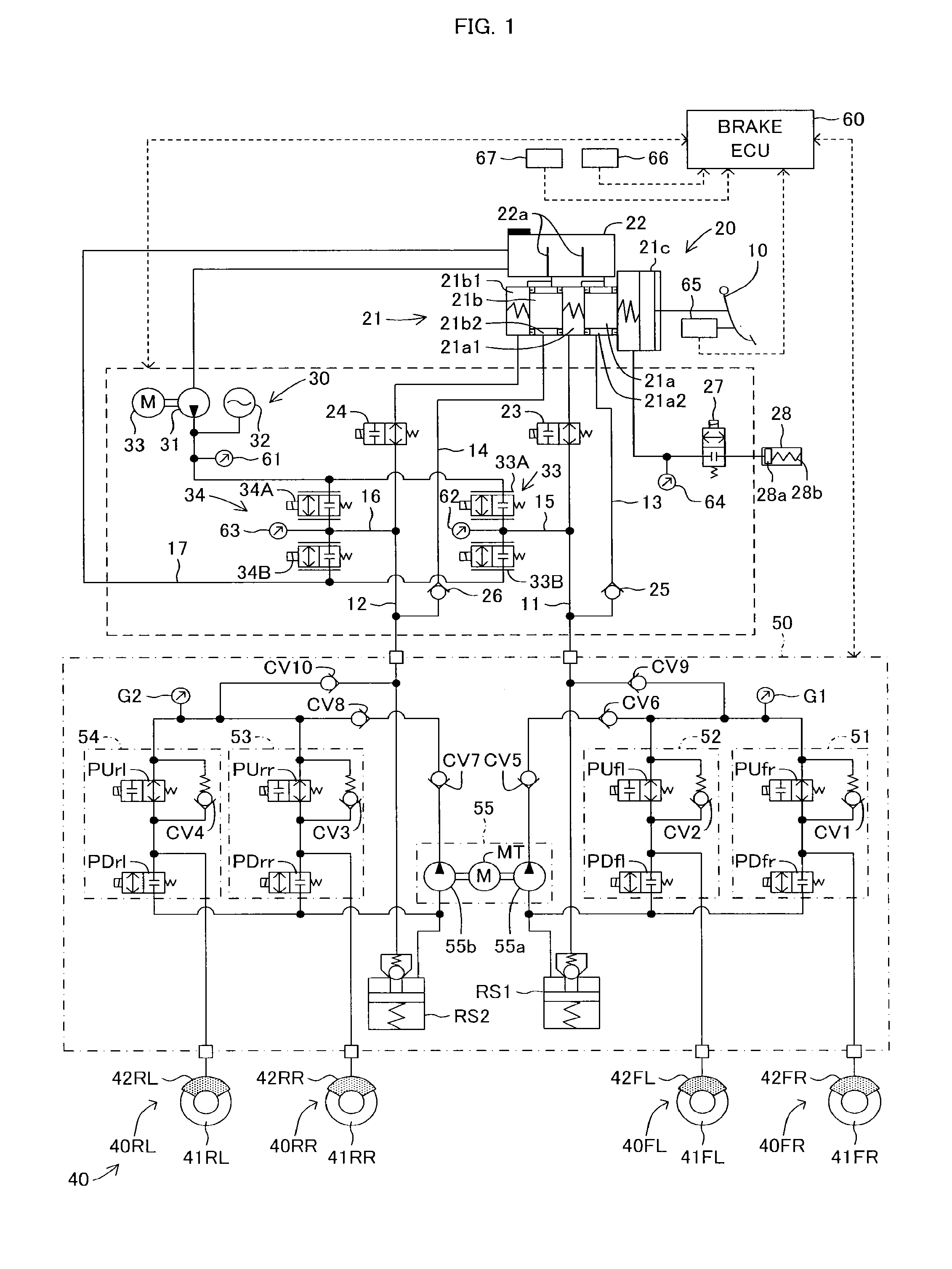 Brake device for vehicle