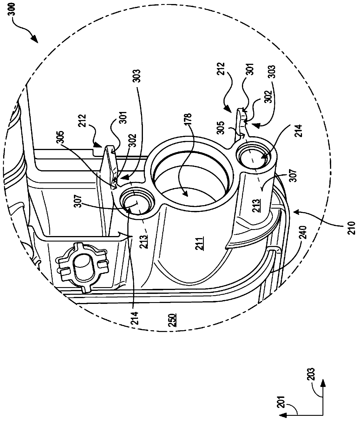 System for exhaust gas recirculation tube alignment