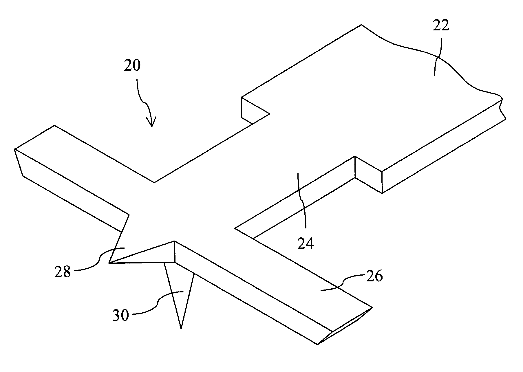 Front-wing cantilever for the conductive probe of electrical scanning probe microscopes