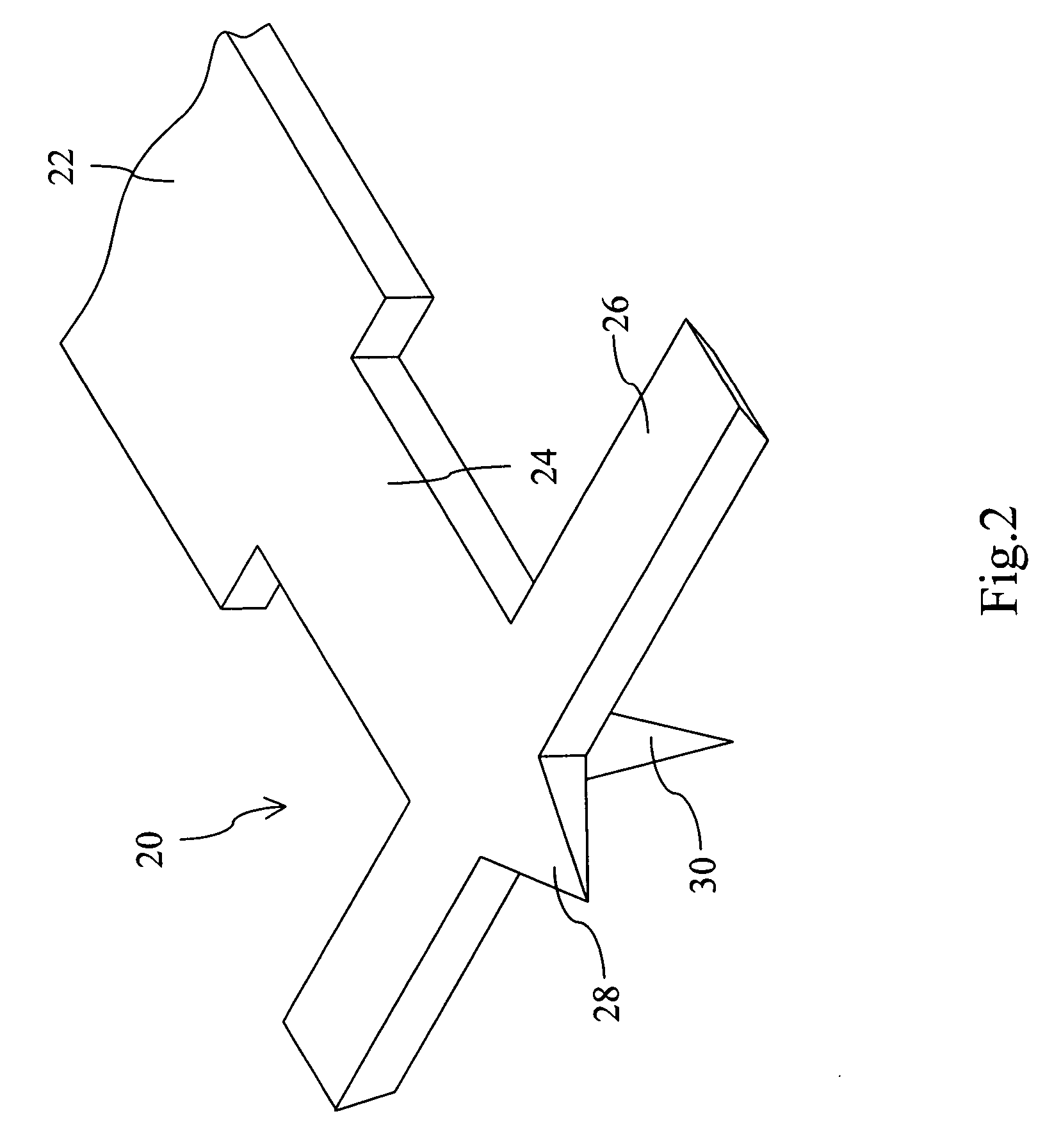 Front-wing cantilever for the conductive probe of electrical scanning probe microscopes