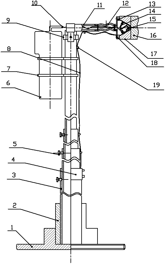 Retractable type high-altitude oil filling device