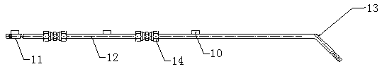 Multipoint grid method flue gas mixed sampling device