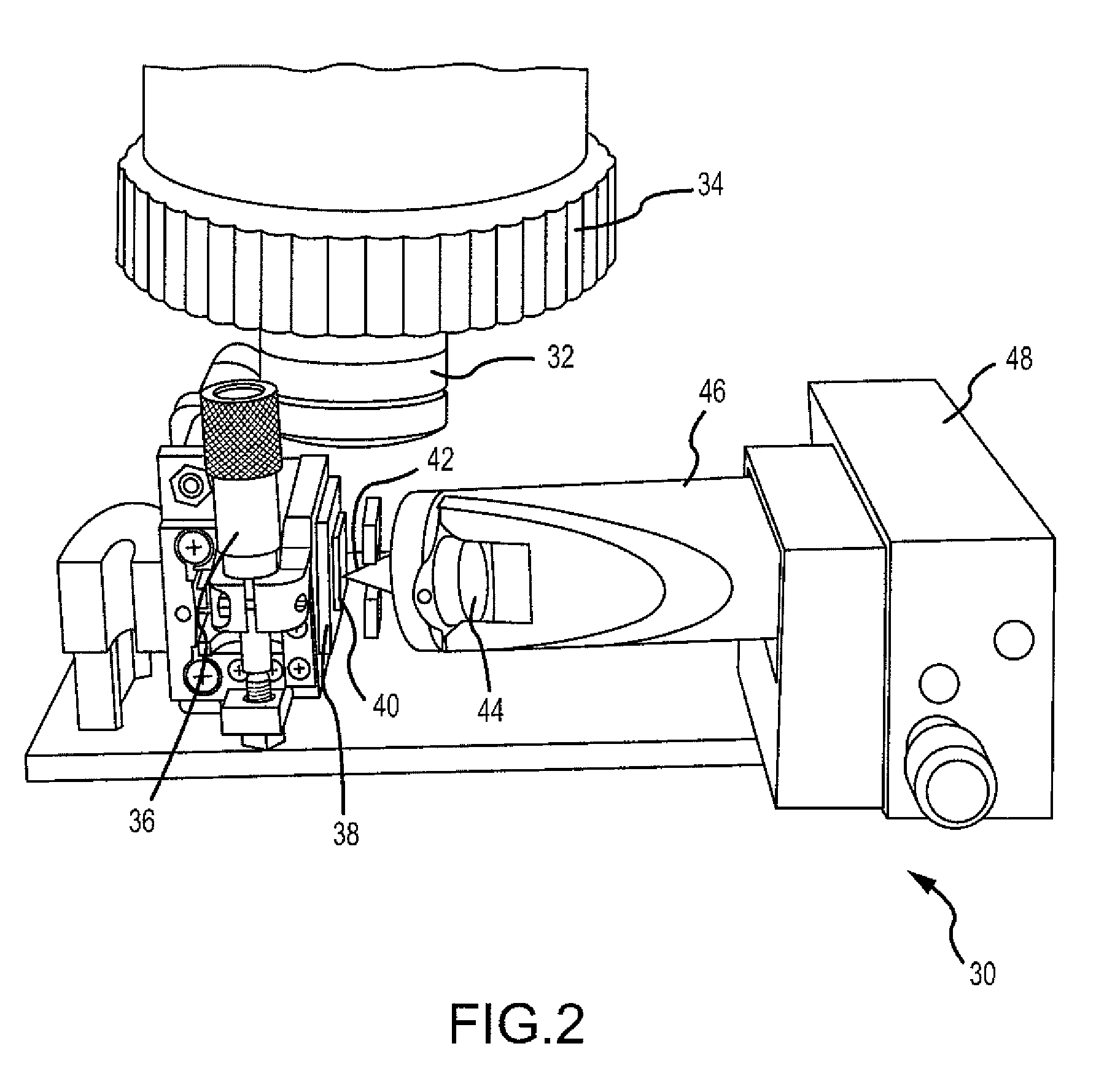 Method and system for near-field spectroscopy using targeted deposition of nanoparticles