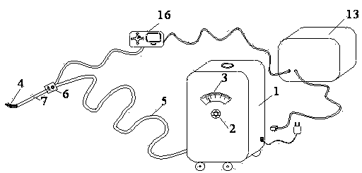 Paint spraying equipment in aircraft