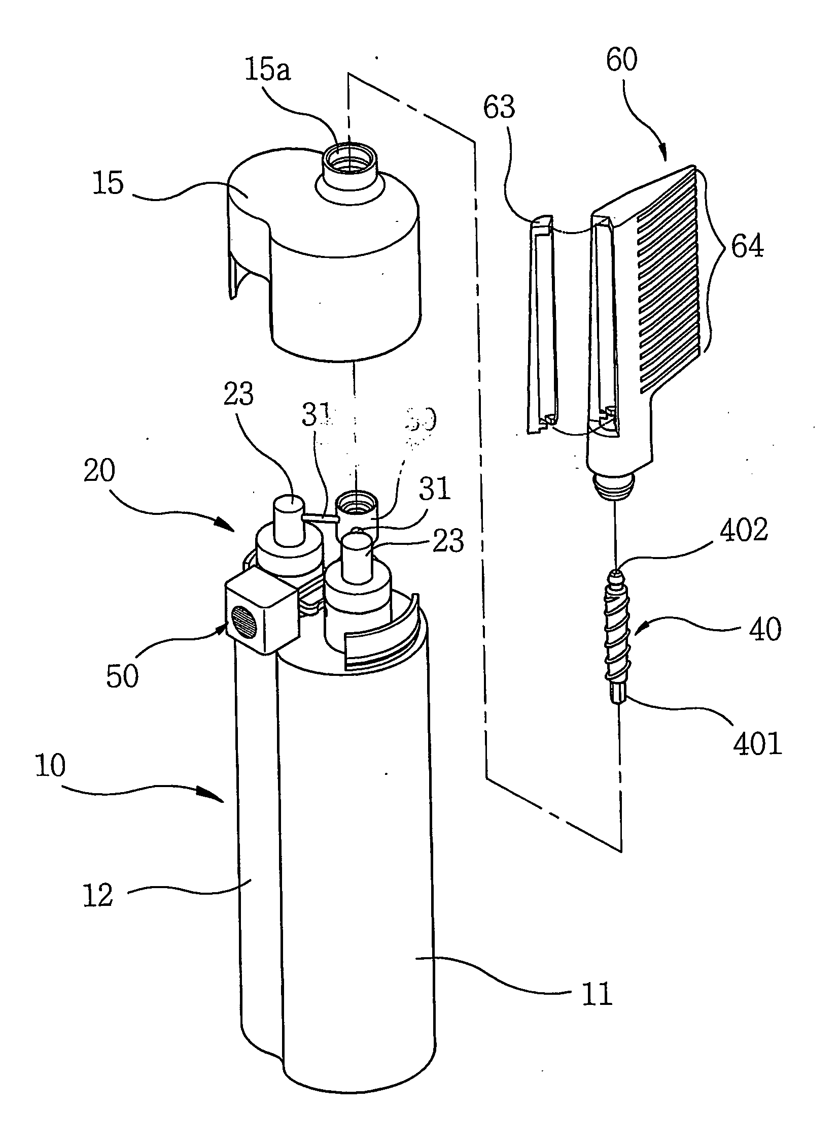 Hairdyeing apparatus