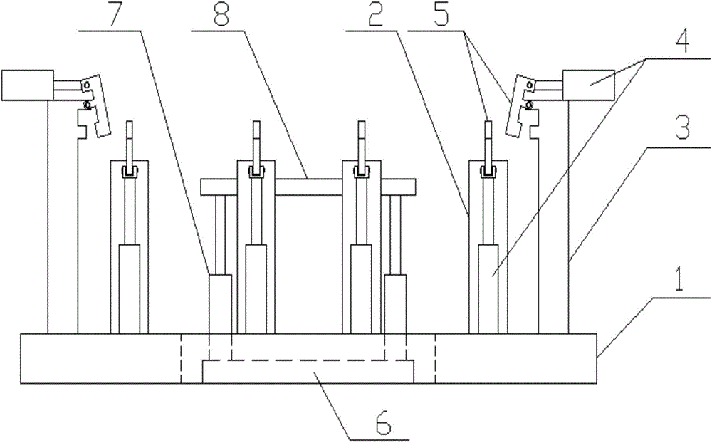 Front passenger car wall assembly welding clamp and technique using the same to weld front wall assembly