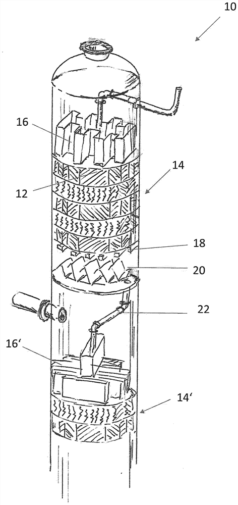 Structured filler element with reduced material demand