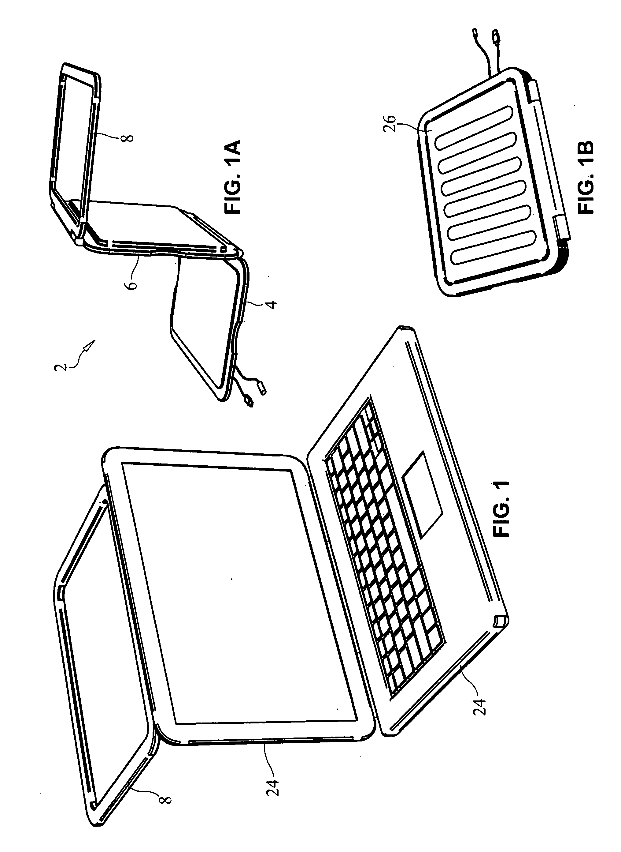 Laptop computer antenna device