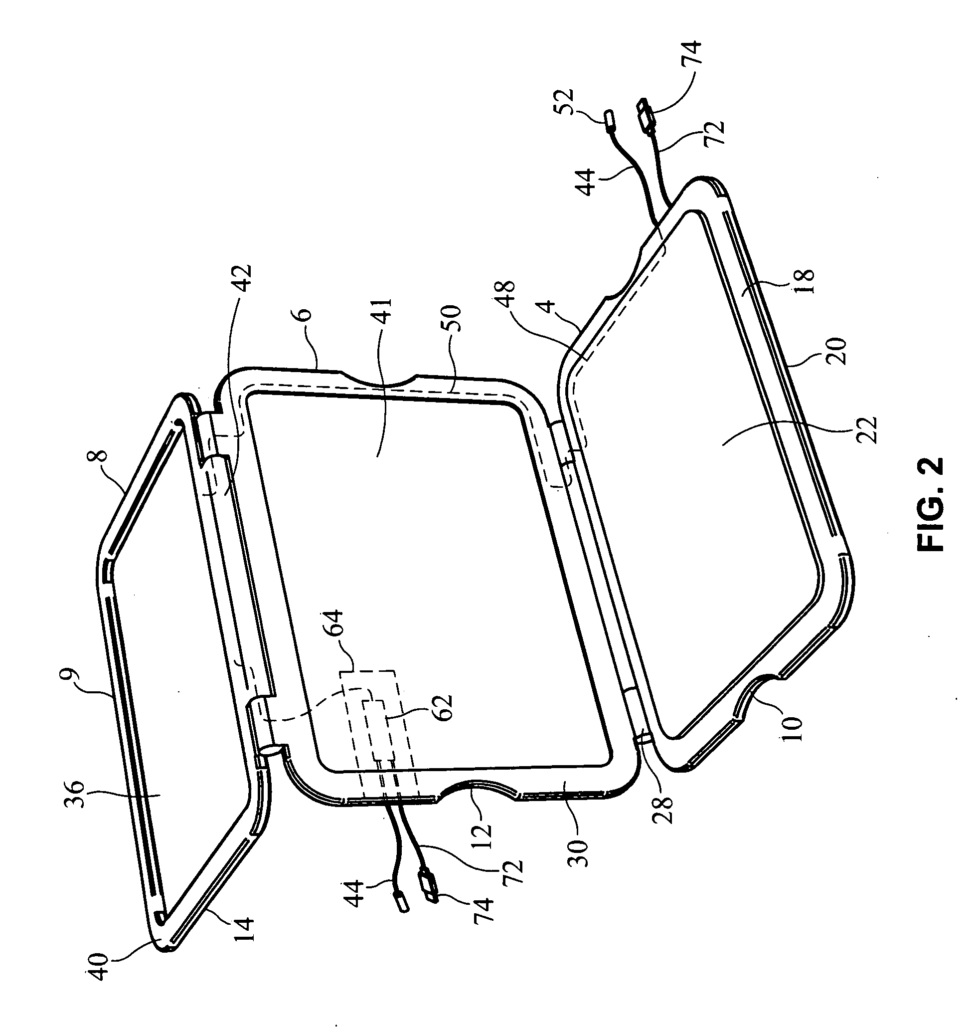 Laptop computer antenna device