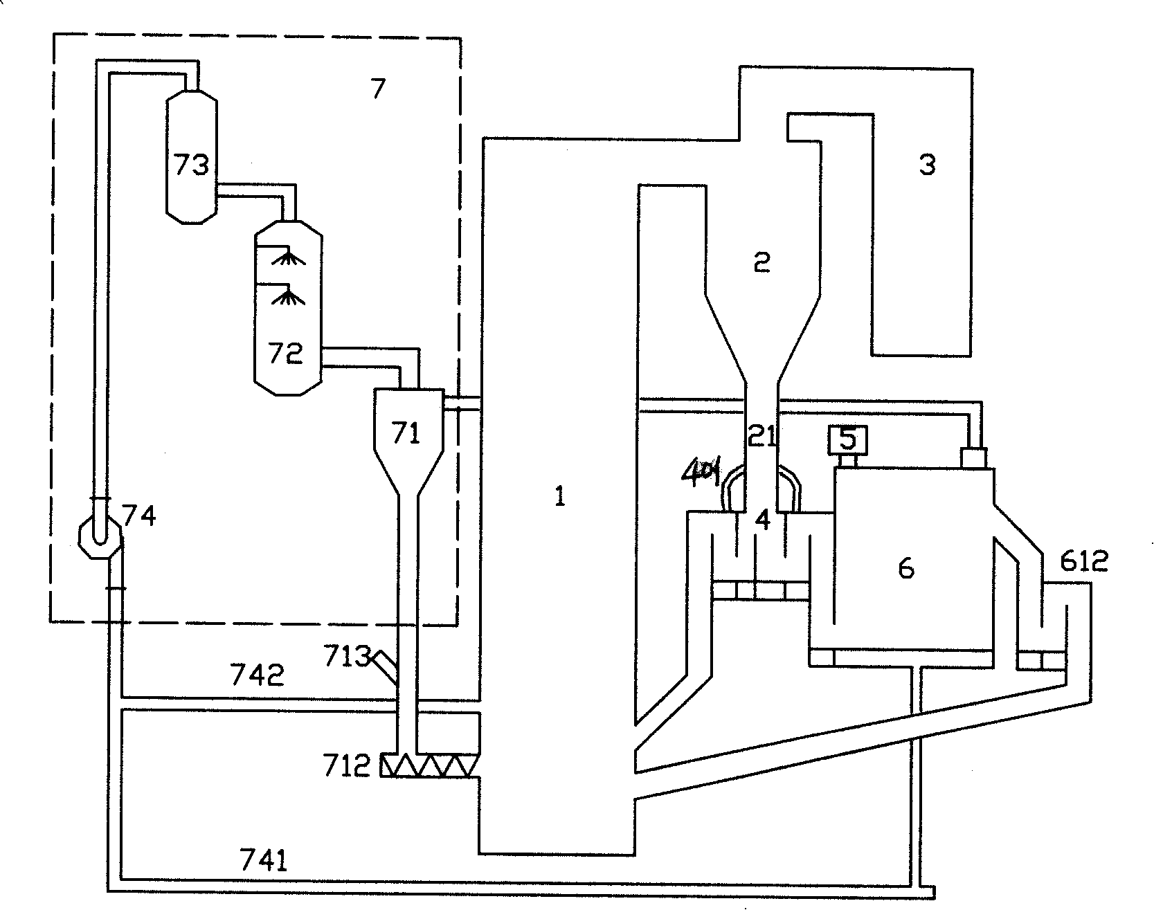 Wet sludge incinerating treatment apparatus with particle drier