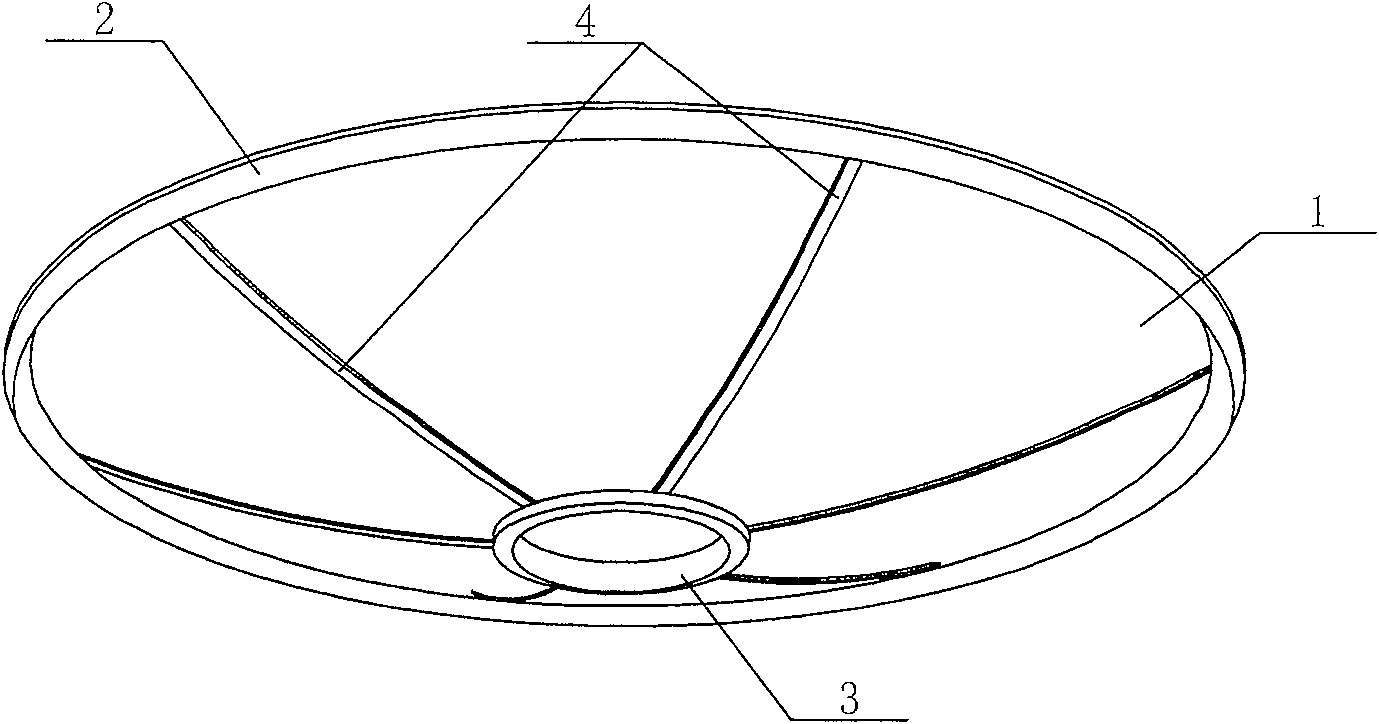 Extensible solid surface antenna reflective face of shape memory material