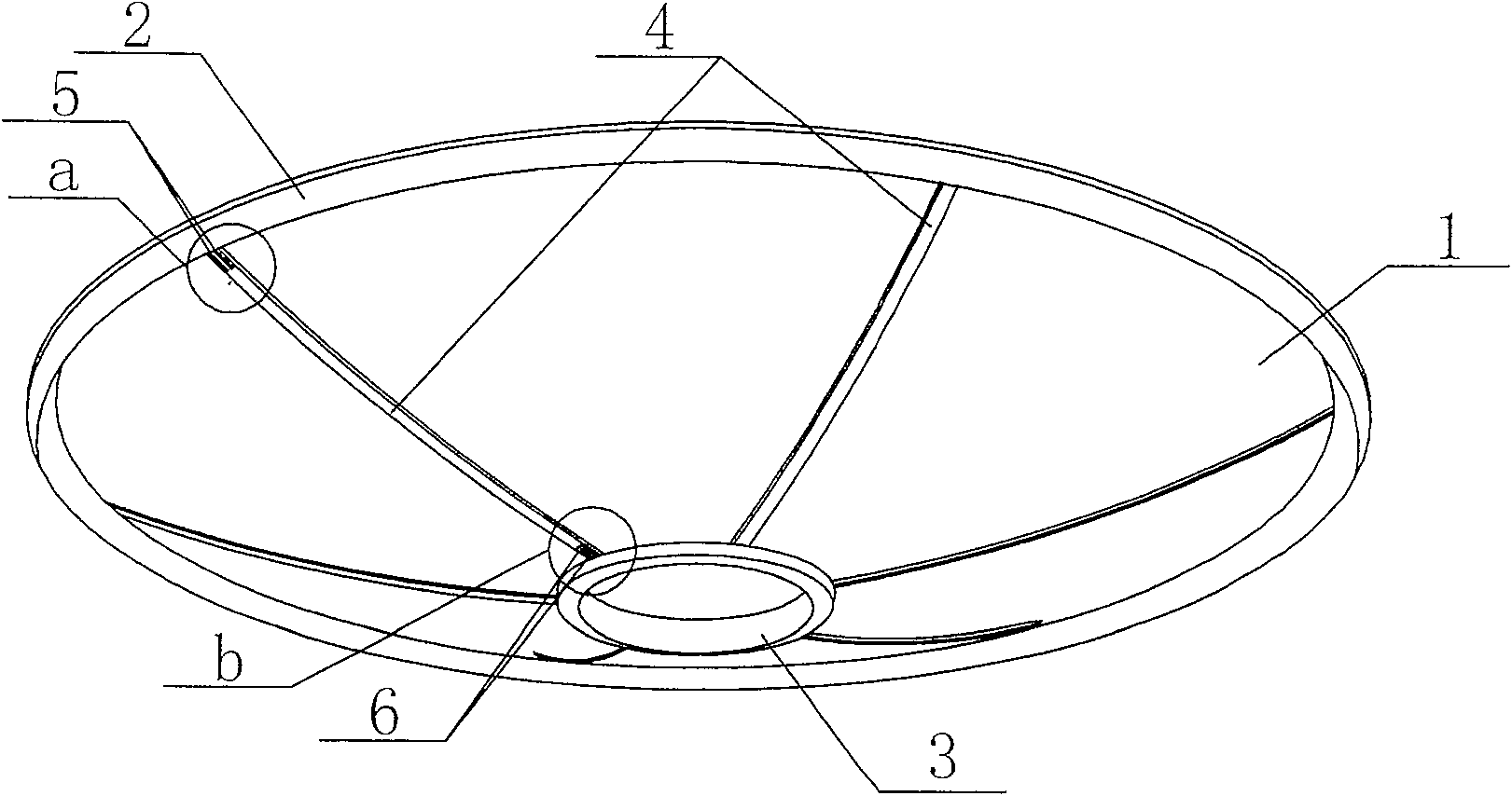 Extensible solid surface antenna reflective face of shape memory material