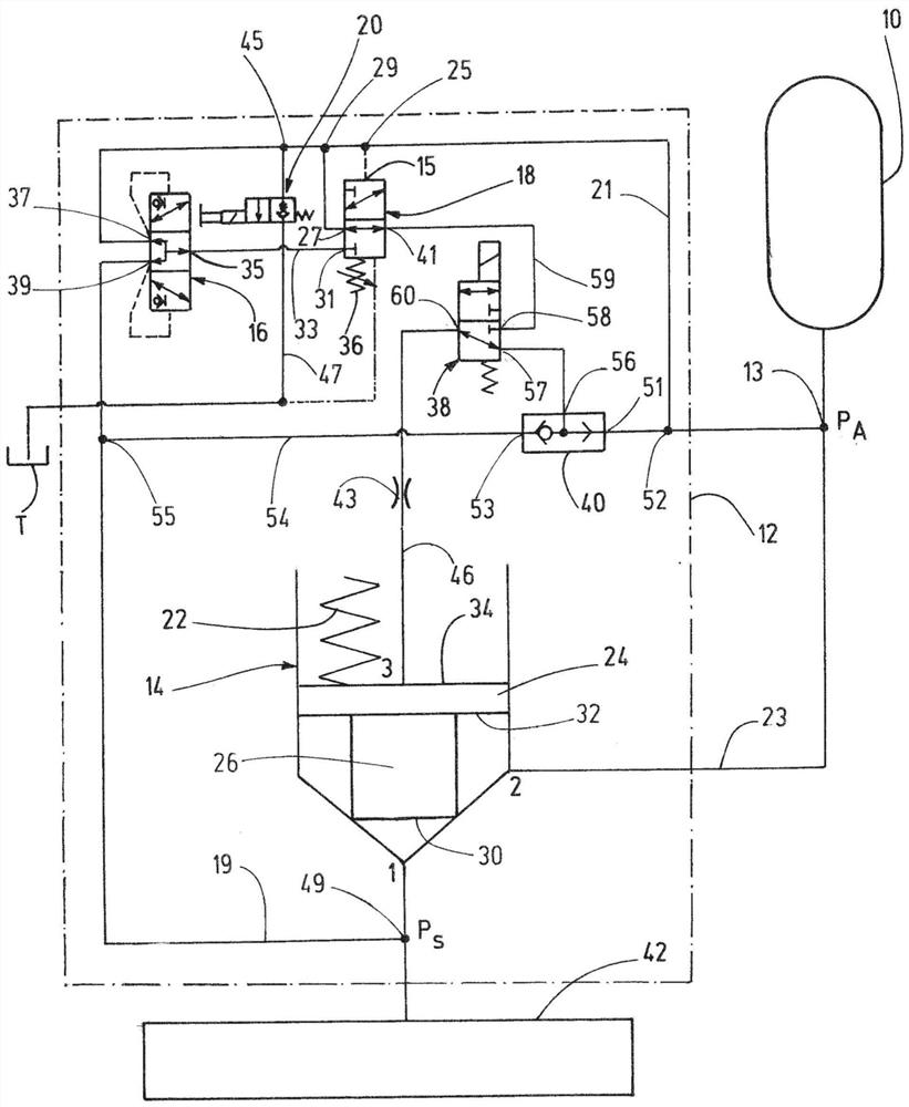 System for charging and discharging at least one hydraulic accumulator