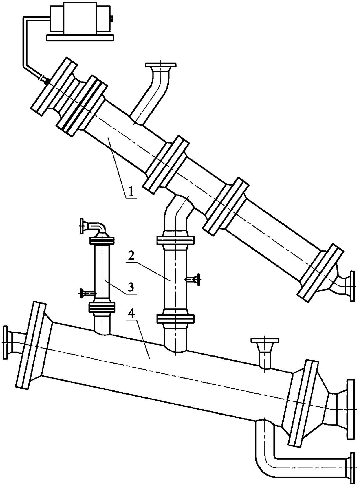 Inclined tube h-type underwater crude oil online separation method