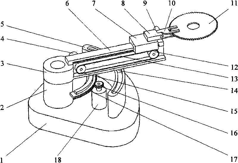 Special mechanism for automatically conveying high-temperature saw bit