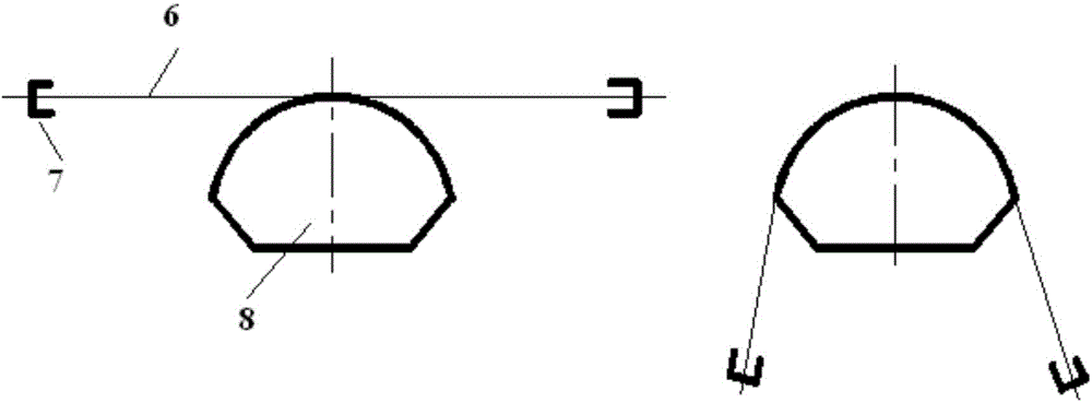 Double-open type hollow profile frame stretch bending forming method