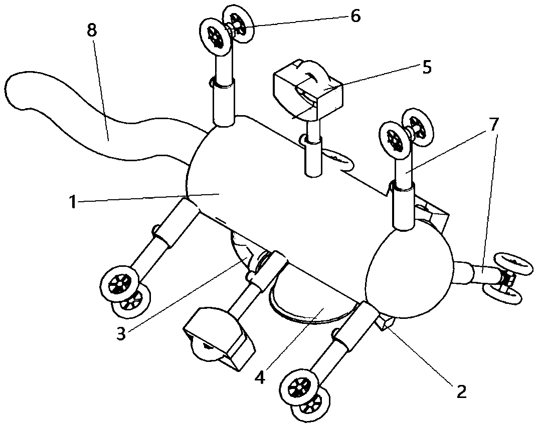 Self-adaptive pipeline dredging robot