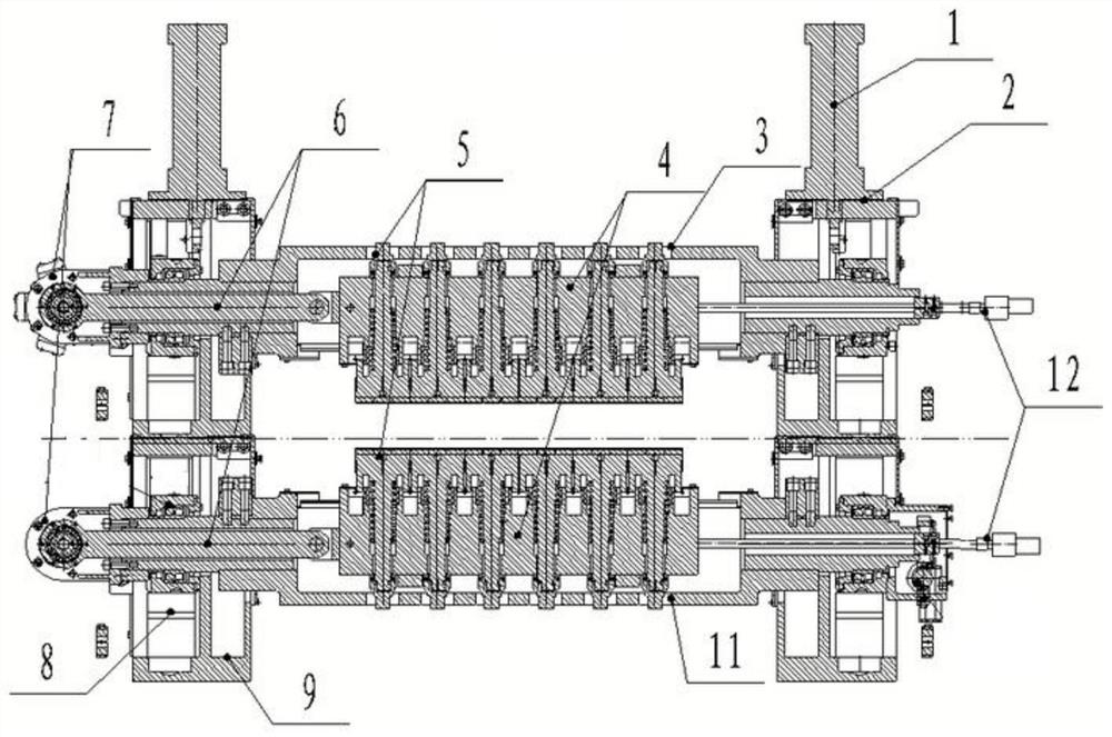 Tooth-shaped deburring machine for upper surface and lower surface of continuous casting stainless steel plate blank