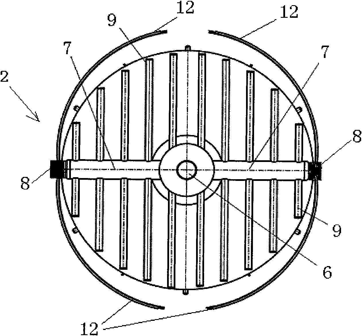 Liquid circulation processing device and method for bast fibers