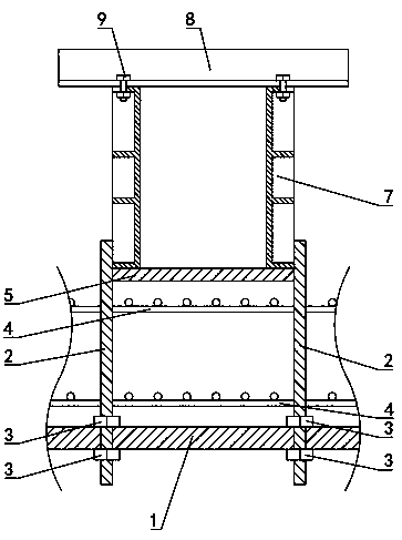 Kitchen and bathroom water stop platform aluminum formwork construction structure