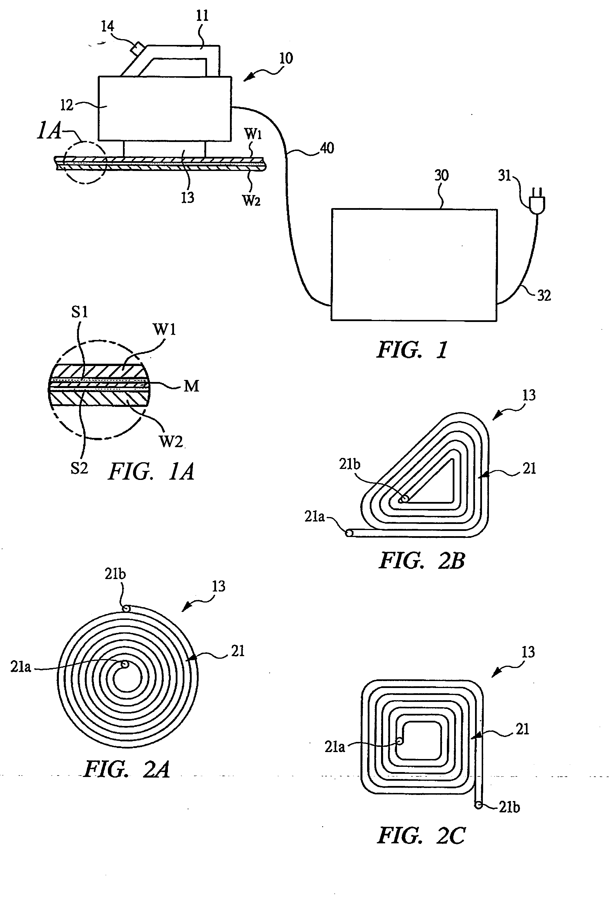 Portable electromagnetic induction heating device