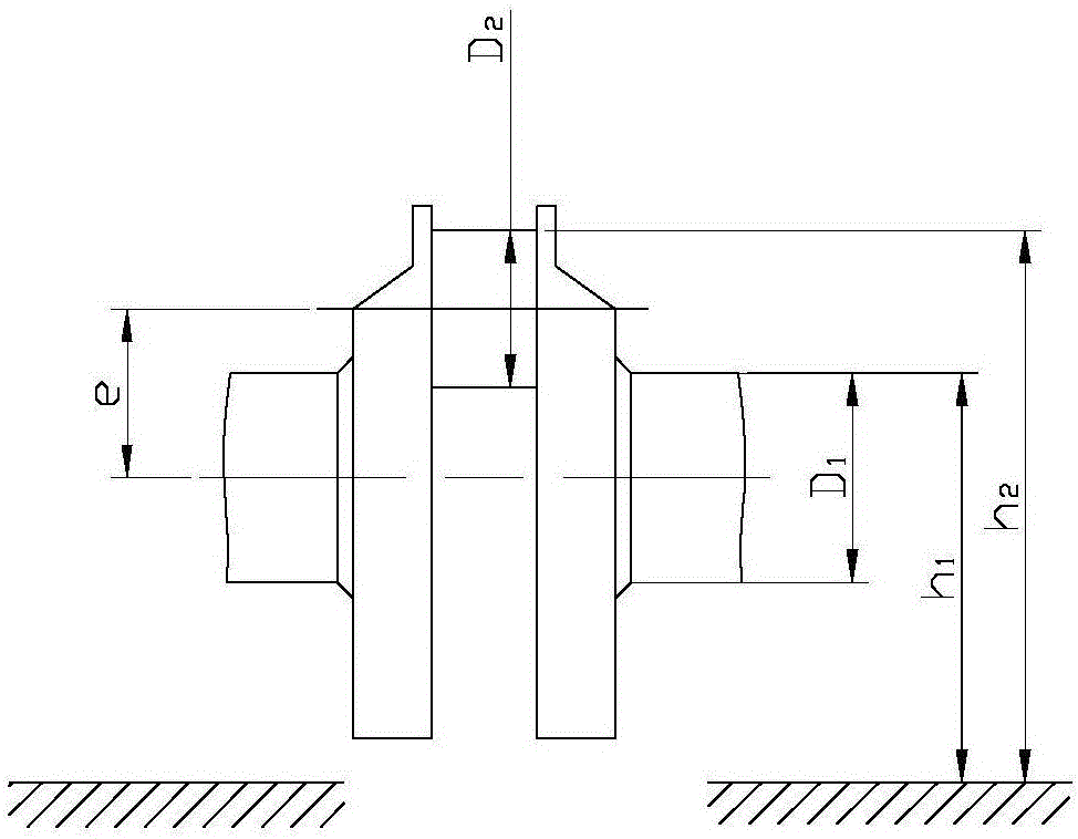 Universal measuring tool for eccentricity of crankshaft type part