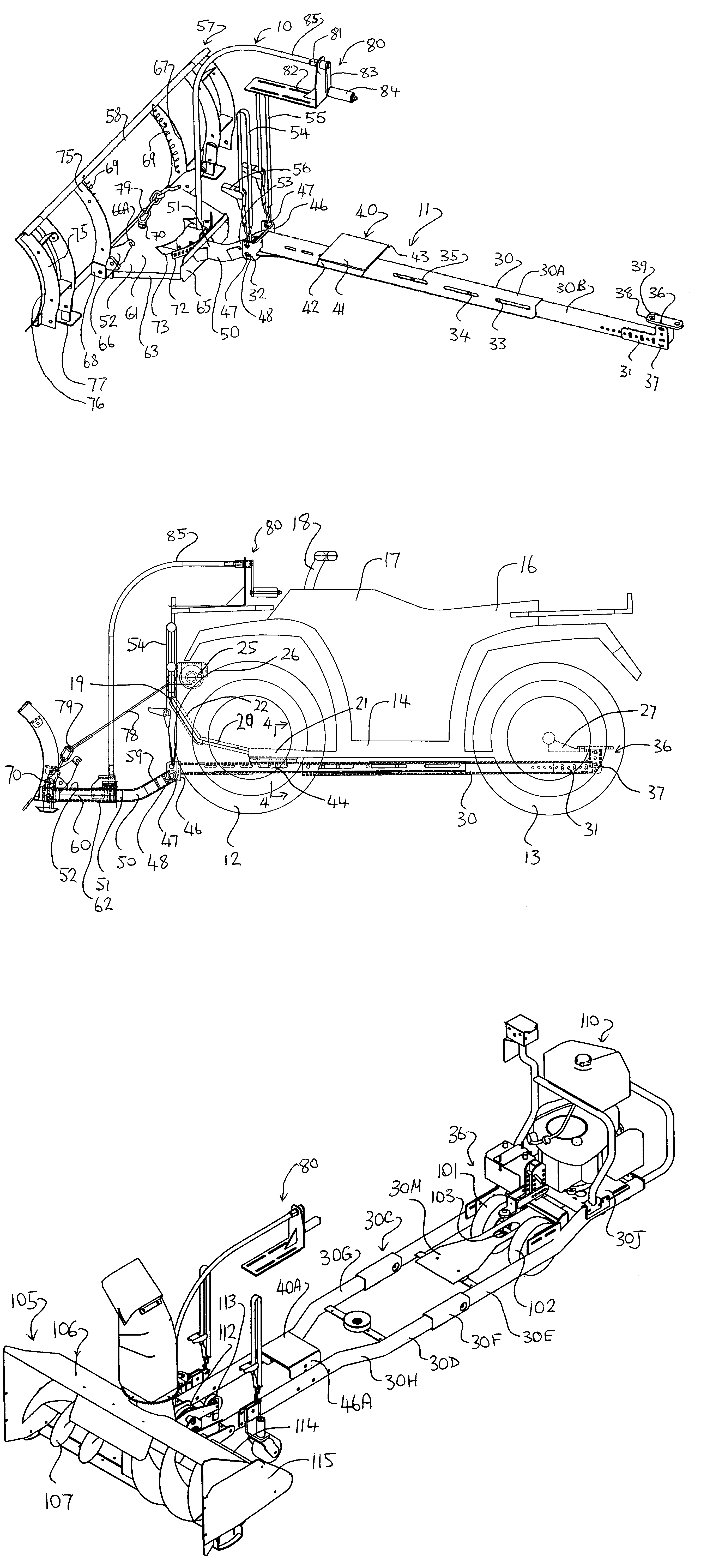 Mounting of an accessory on an ATV