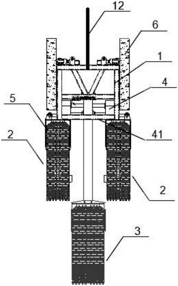 Triplet vertical component construction device, combination body and method