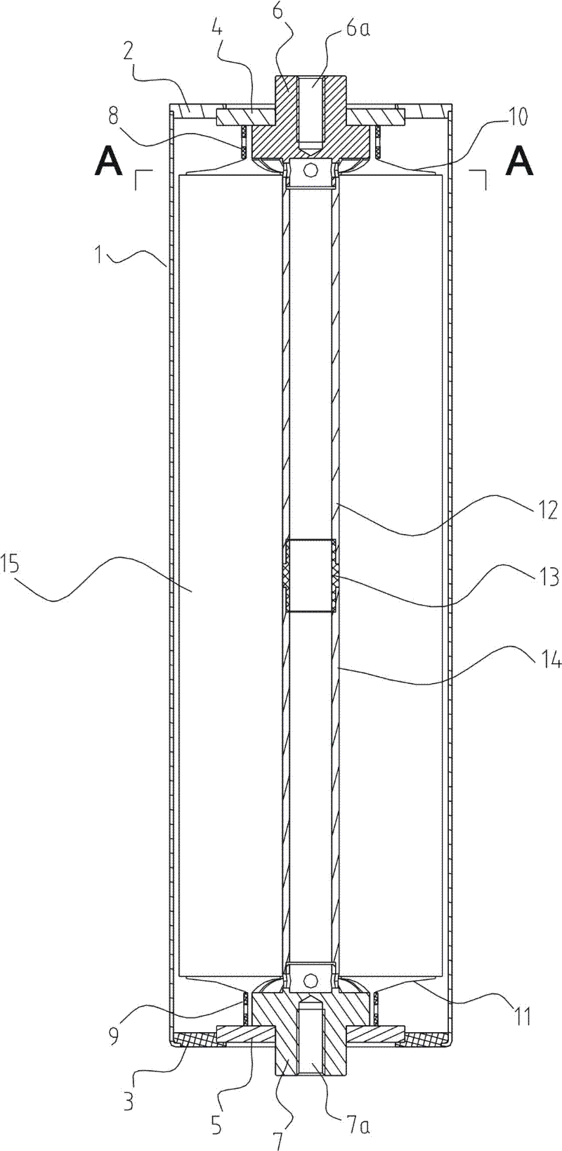 A cylindrical lithium-ion power battery