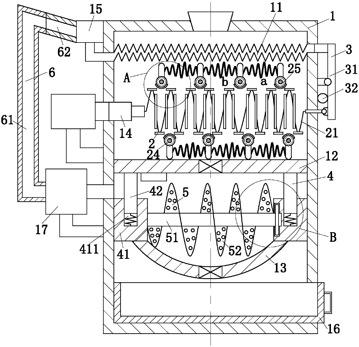 Bio-fertilizer efficient processing device