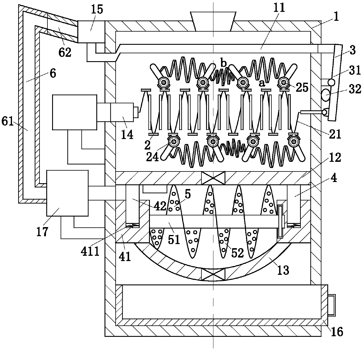 Bio-fertilizer efficient processing device