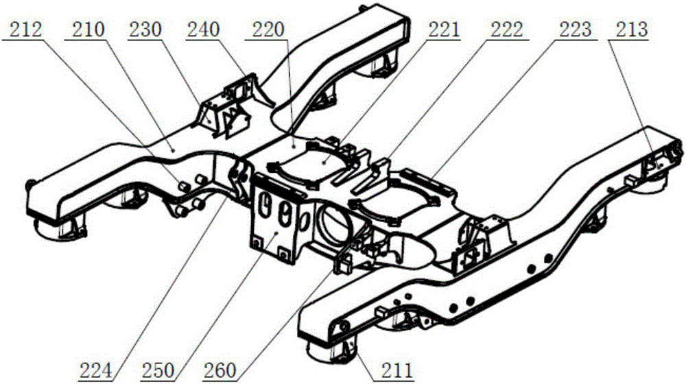 Electric driving bogie for subway engineering vehicle