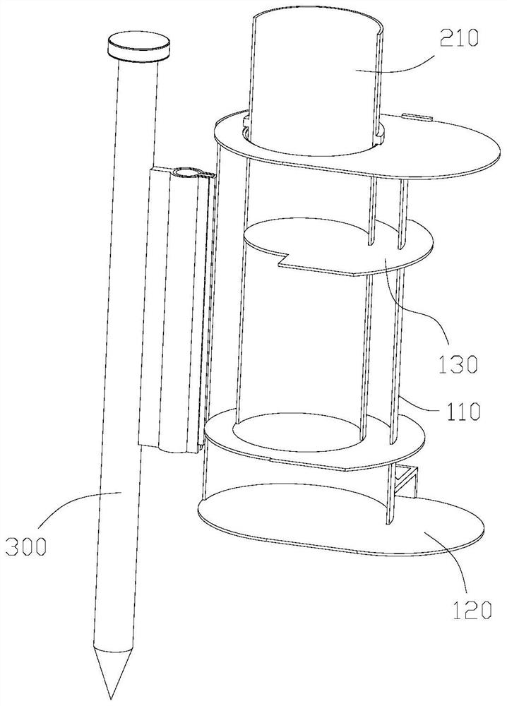 Accumulated snow layer density measuring device