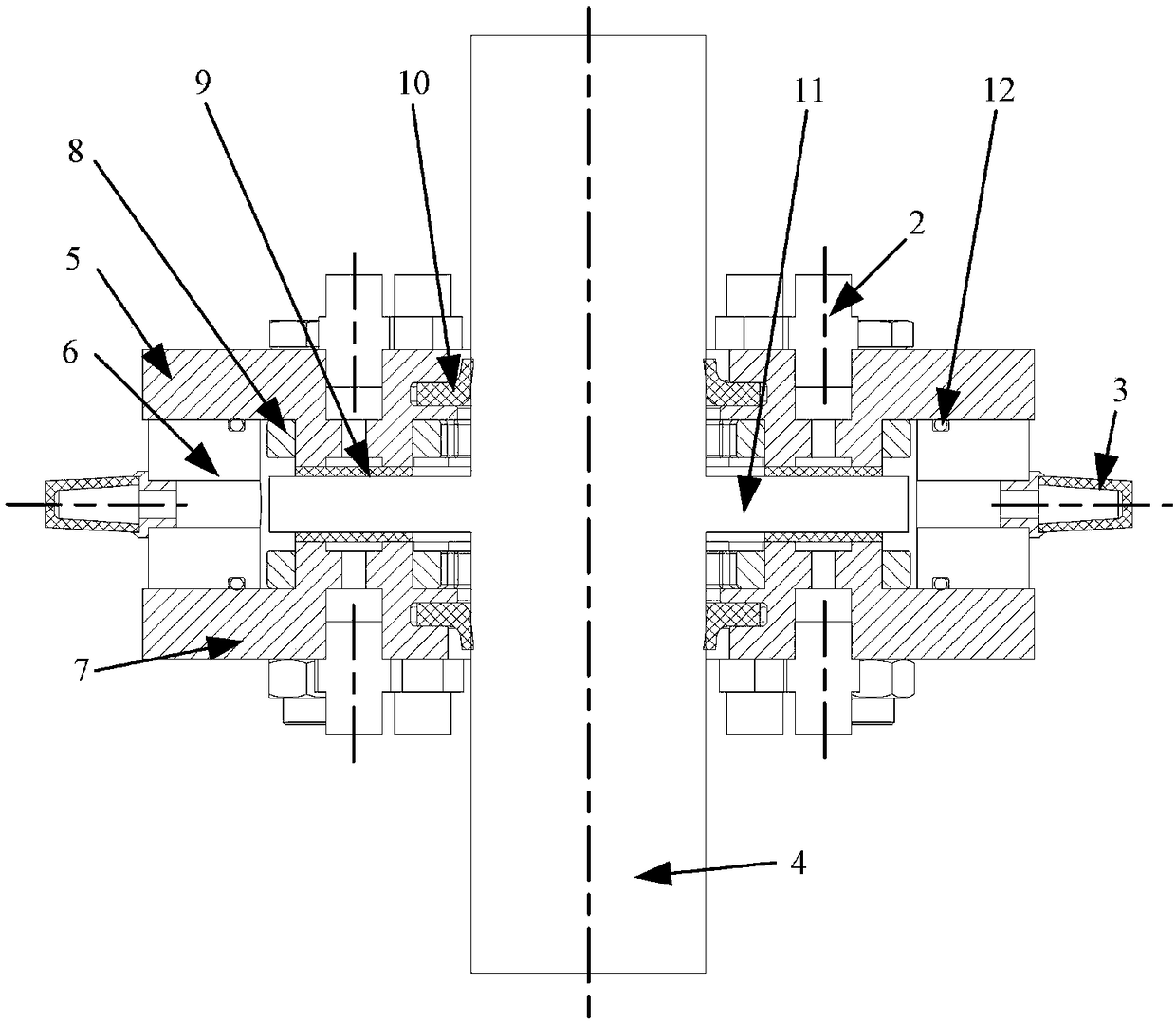 Magnetic-air suspension axial bearing with porous medium