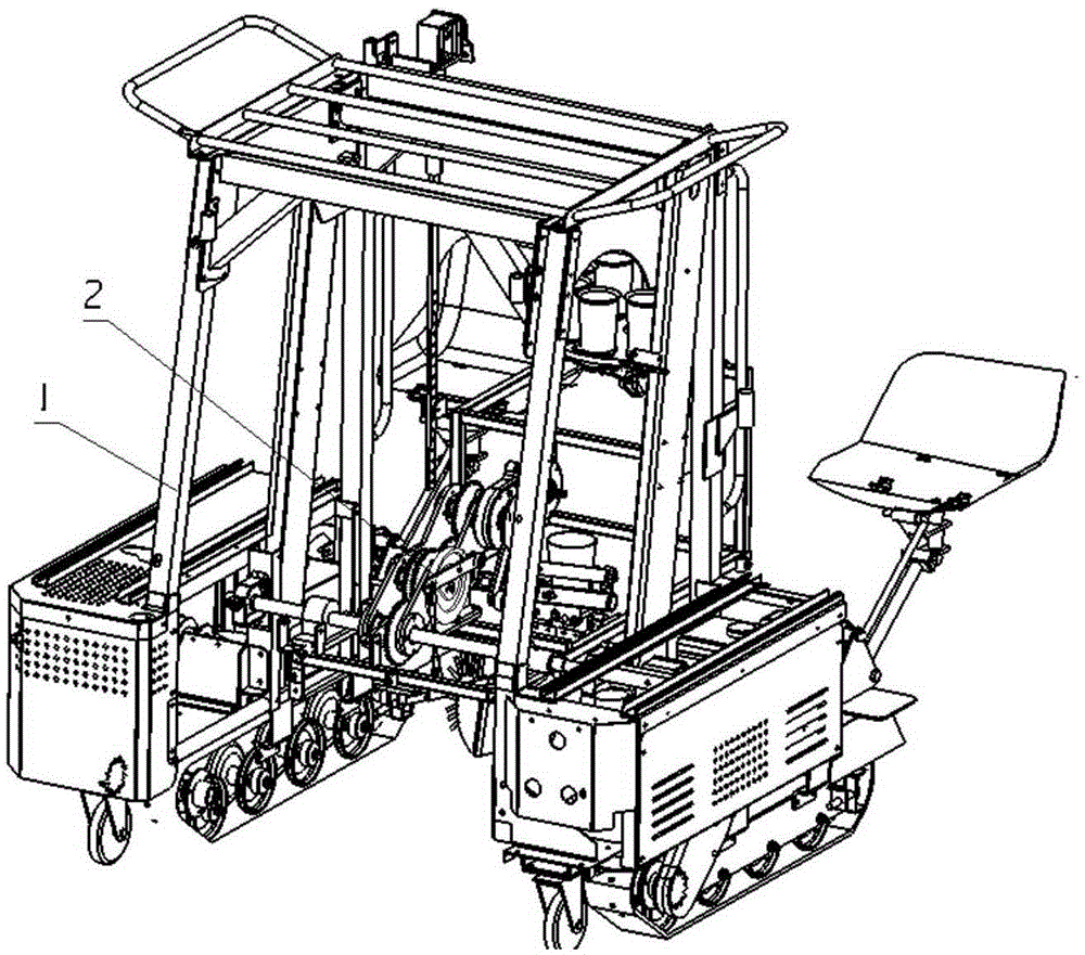 Multifunctional crawler type tobacco planting and managing operation vehicle