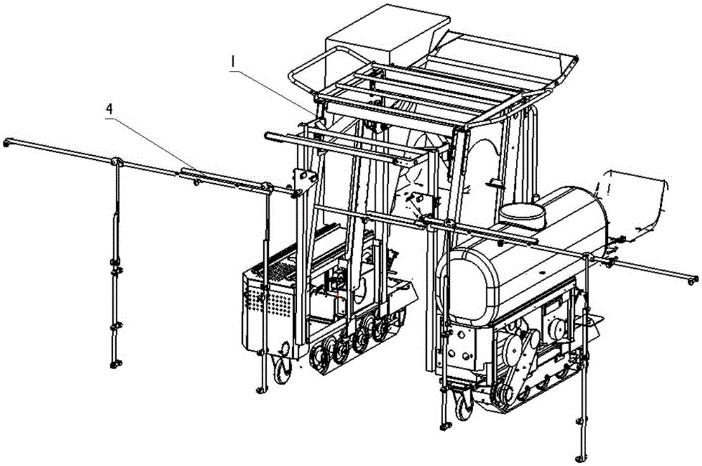 Multifunctional crawler type tobacco planting and managing operation vehicle