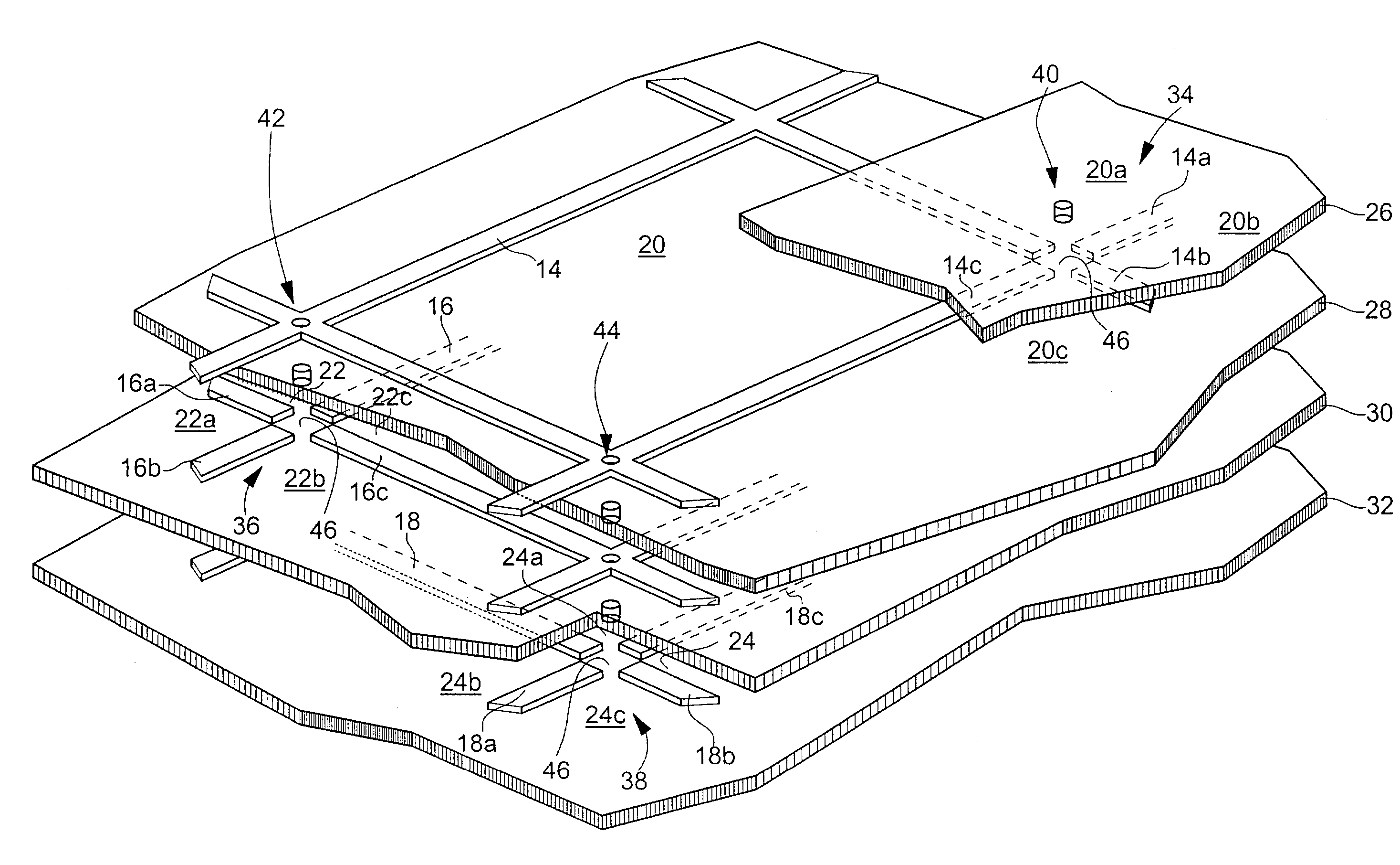 Method for manufacturing a batch of multi-layered cells, such as liquid crystal display cells, or electrochemical photovoltaic cells