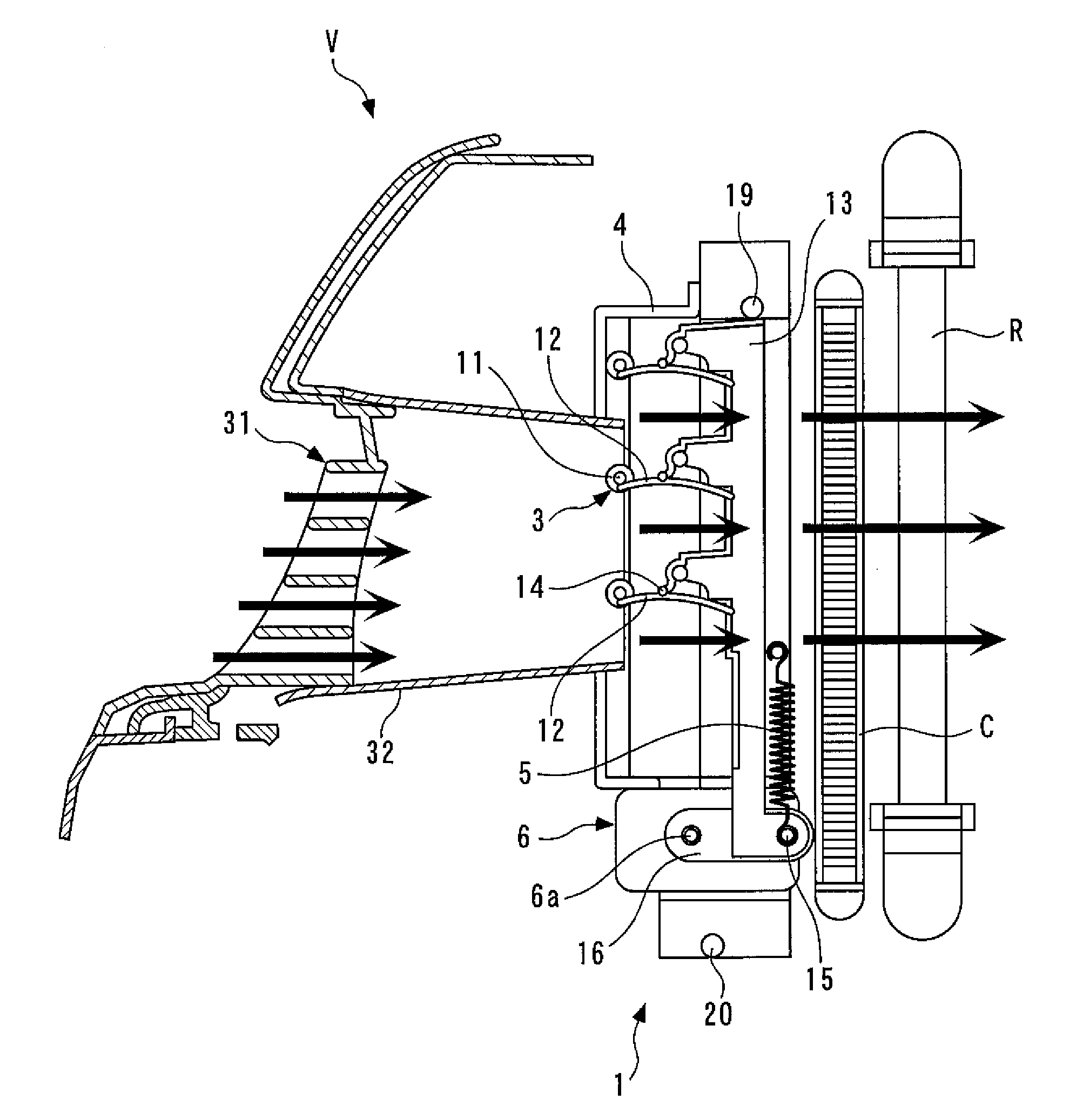 Shutter unit for vehicle