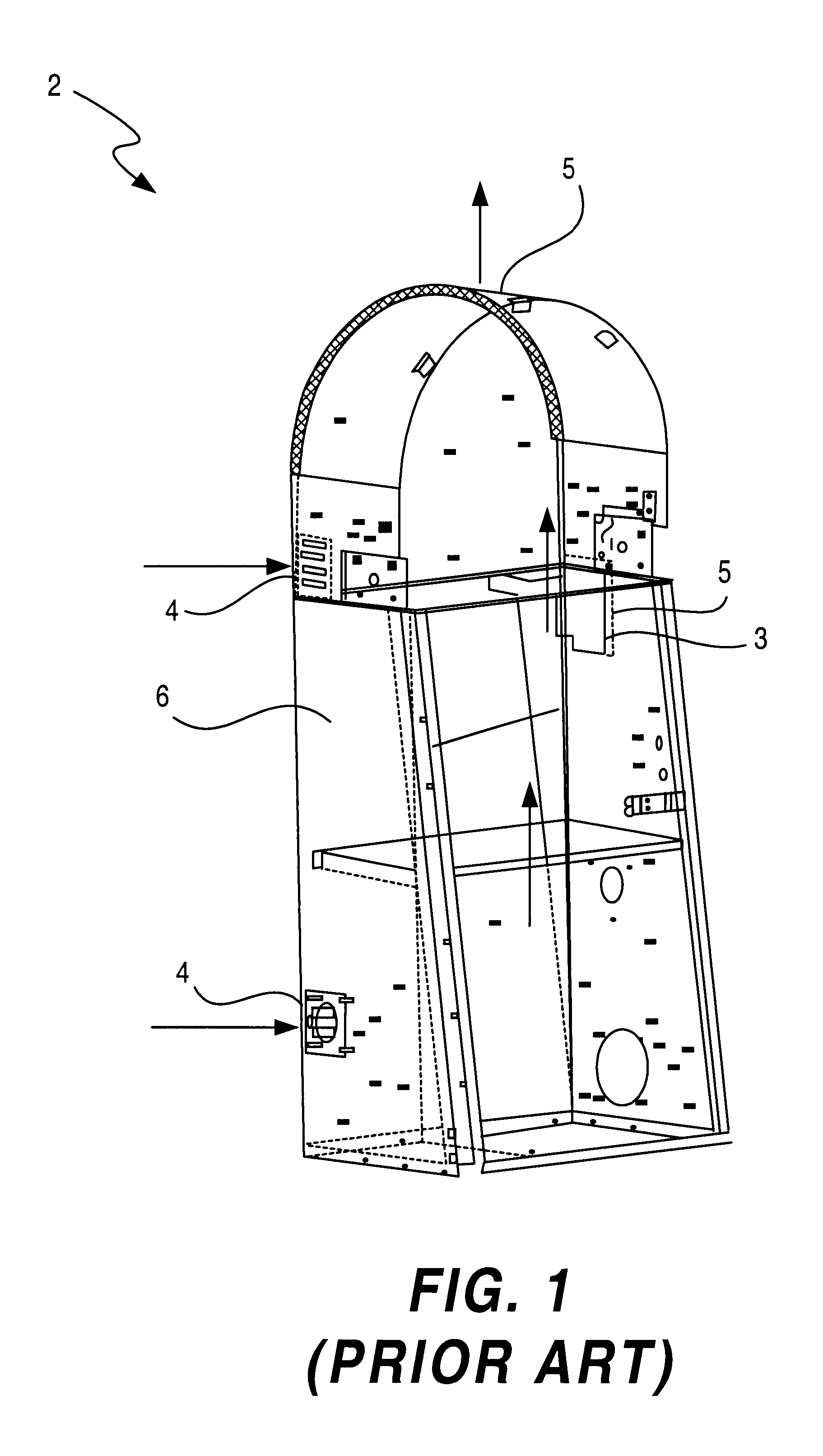 Central forced air cooling of a gaming machine