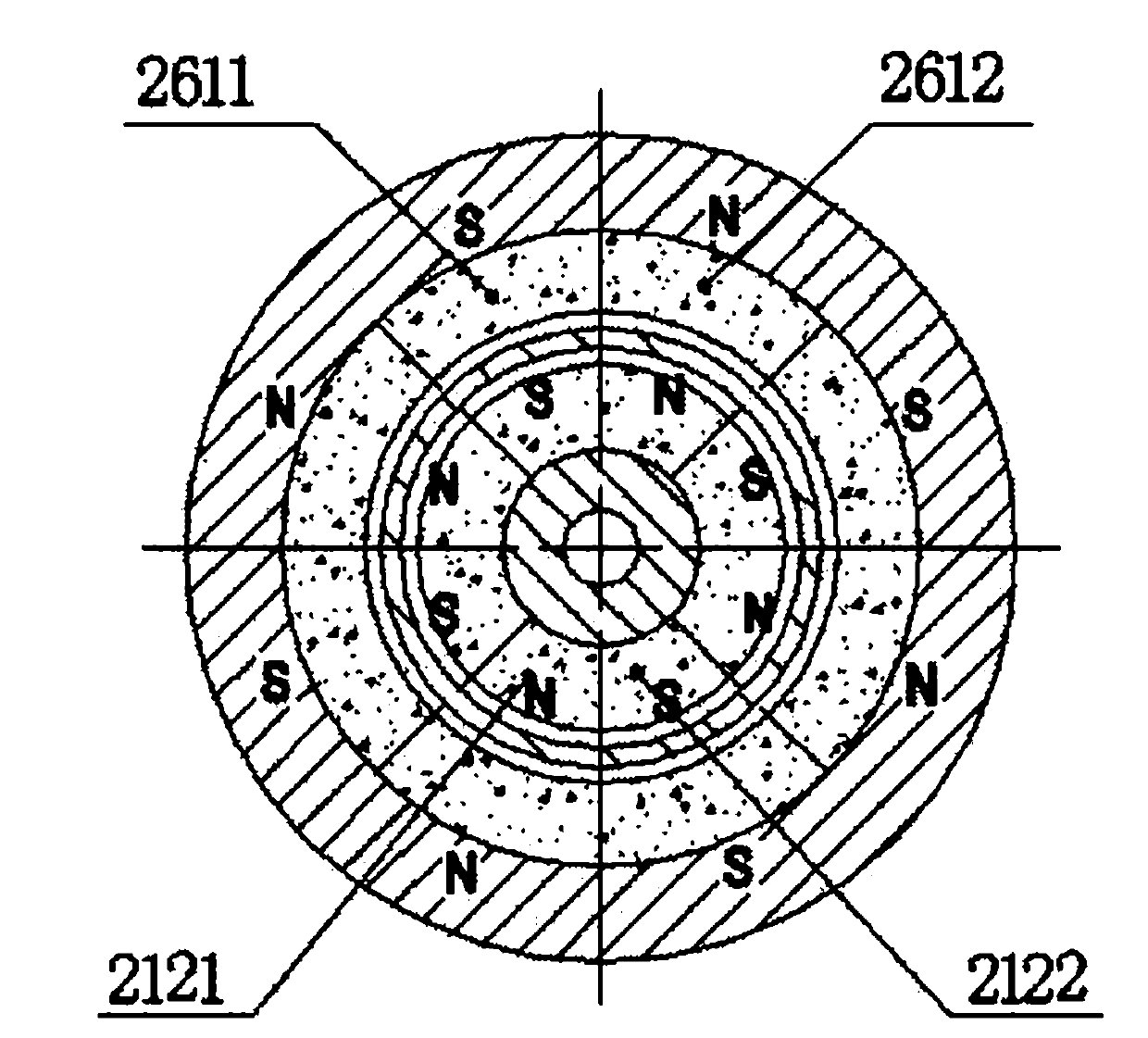 Sealing bayonet device for vacuumizing