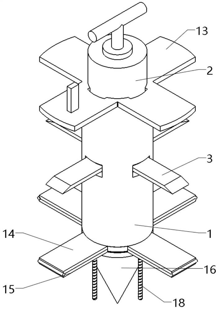 Slope reinforcing device for constructional municipal engineering