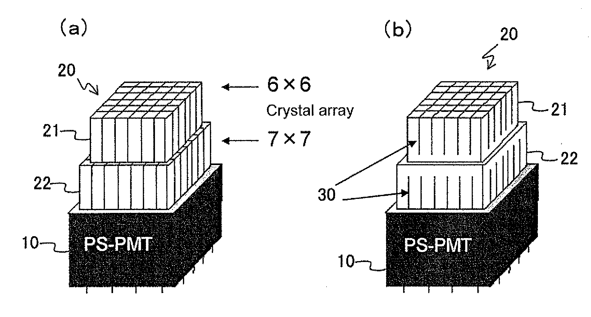 Doi radiation detector