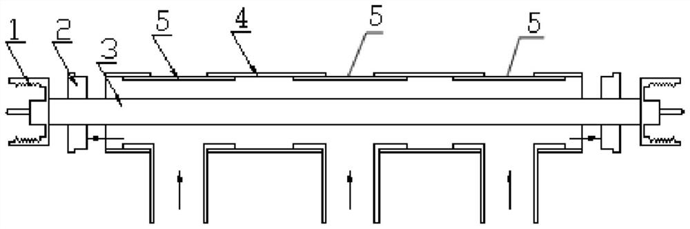 Axial thermal convection cooling device for radio frequency cable